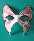 Masque des produits moulé par pulpe faite sur commande DIY pour la décoration de costume de partie