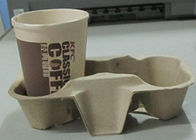 Les produits moulés par pulpe de support de tasse de café avec la bons plasticité/appui adaptent aux besoins du client