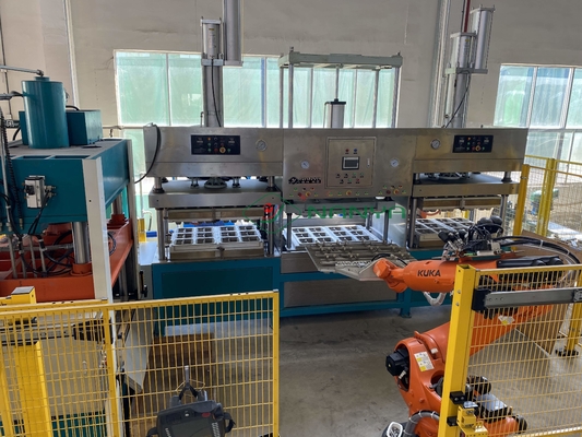 Équipement de fabrication d'emballages de restauration rapide PLC + contrôle à écran tactile