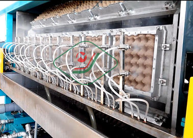 Eco a moulé la machine de plateau d'oeufs de pâte à papier avec 6 couches du dessiccateur 220 V - 450 V