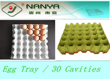 Plateau jetable moulé par pulpe biodégradable d'oeufs de produits avec 30 cavités