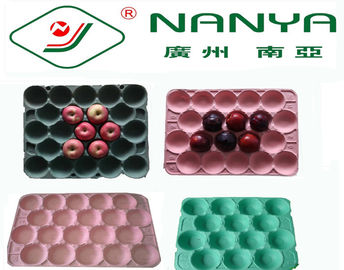 Plateau moulé rectangulaire dégradable de fruit de produits de pulpe de papier avec 20 cavités